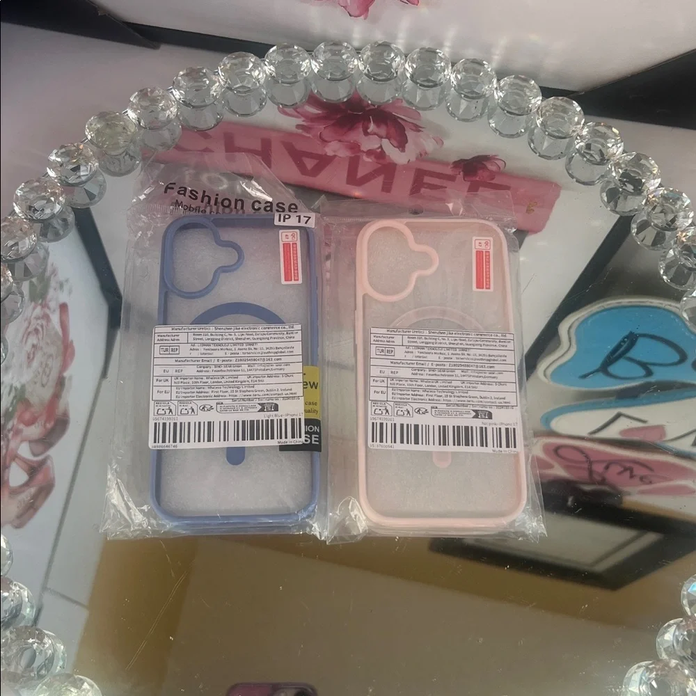 iPhone 17 case Stylish Pink and Blue Phone Cases choose one